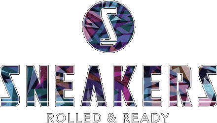 Sneakers multi colored logo with png background